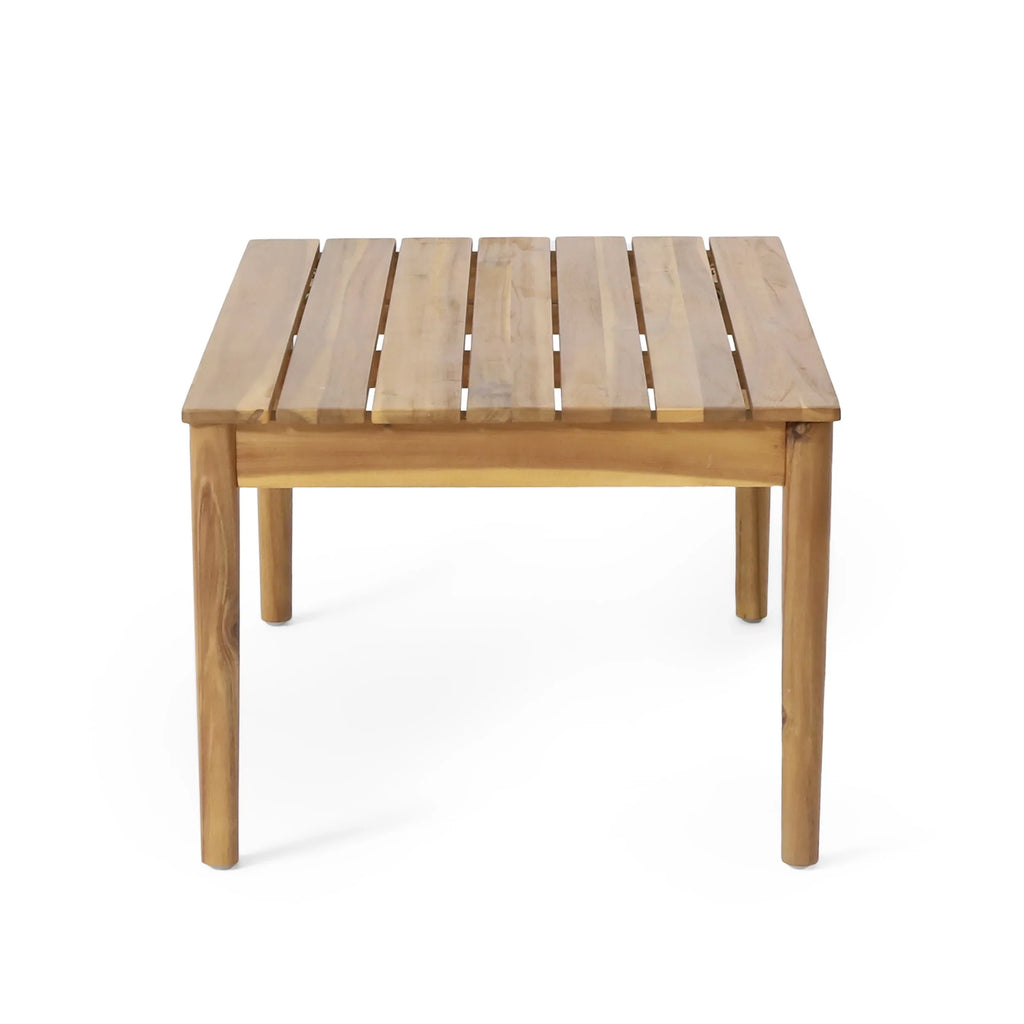 Remuda Wicker and Acacia Wood Outdoor 4 Seater Chat , Gray and Teak