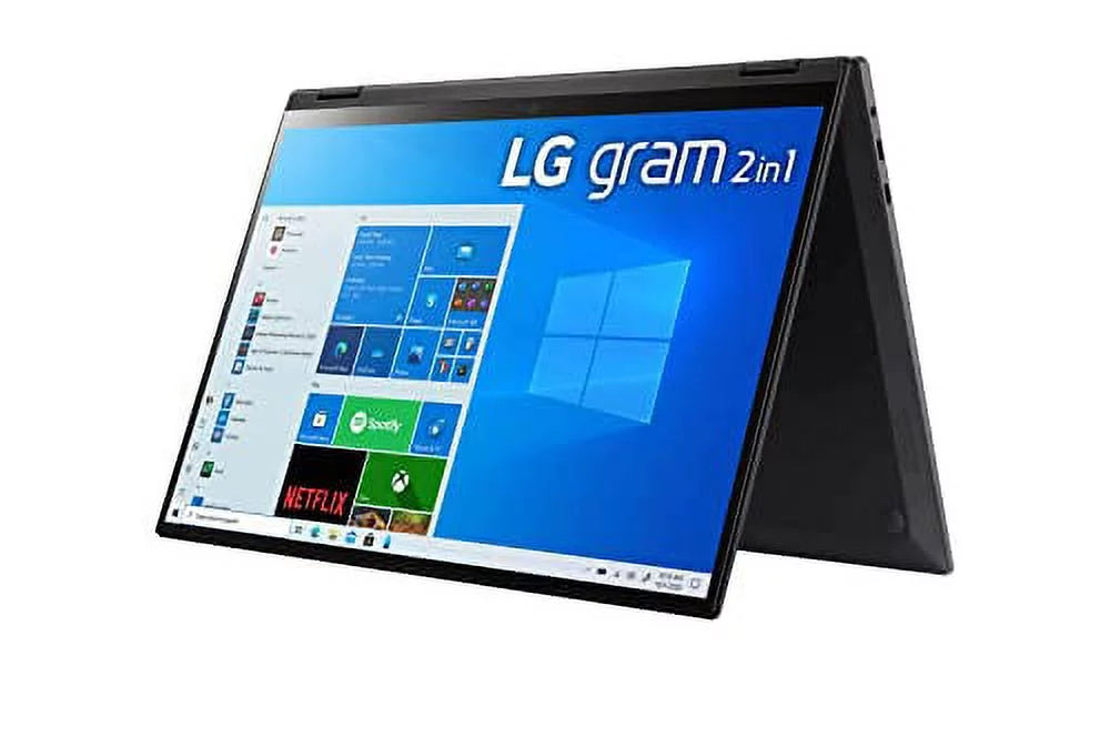 LG 2023 Gram 16" 2-in-1 Ultralight Laptop WQXGA IPS Touch EVO i7-1360P 32GB RAM 2TB(1TBx2) NVMe SSD Iris Xe Graphics WiFi AX Backlit Fingerprint Fullday Battery Windows 10 Pro w/Pen and RE USB