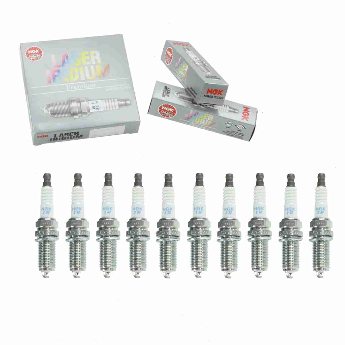 10 pc NGK 6481 Laser Iridium Spark Plugs for 22401AA630 31216183 31216184 4506 4704 FR7NI33 IKH20TT LR005483 PKH20TT Ignition Wire Secondary Fits select: 2004-2008 SUBARU FORESTER