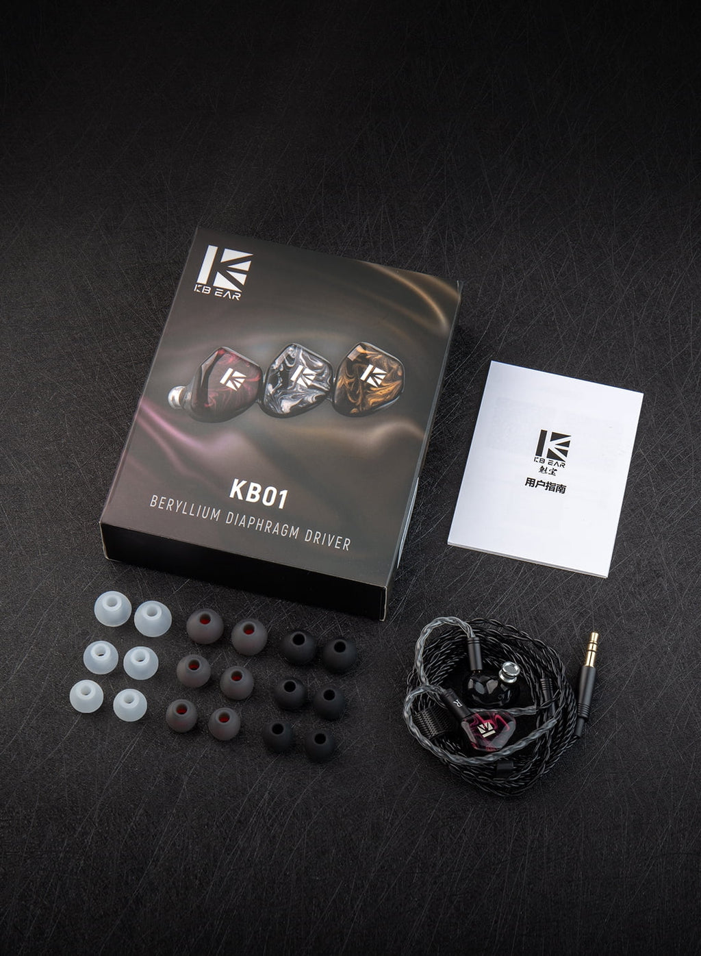 KBEAR KB01 Beryllium Diaphragm 10MM Dynamic Drvier Earphone Wired Sport Earbuds HIFI Music Headphones In Ear Monitor Headset IEM