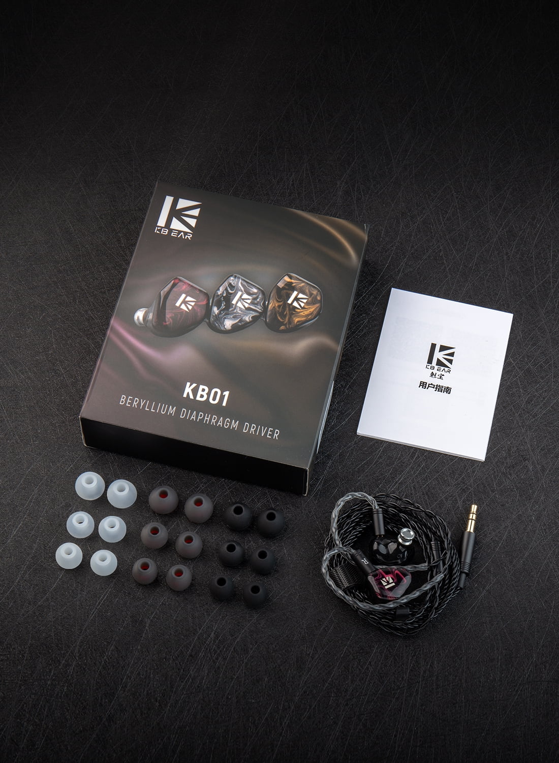 KBEAR KB01 Beryllium Diaphragm 10MM Dynamic Drvier Earphone Wired Sport Earbuds HIFI Music Headphones In Ear Monitor Headset IEM