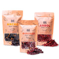OLÉ RICO - Dried Chile Peppers 3 Pack Bundle (12 oz Total) - Ancho Chiles, Guajillo Chiles and Arbol Chiles - The Spicy Trio - Excellent For Mexican Recipes - Packaged In Resealable Bags