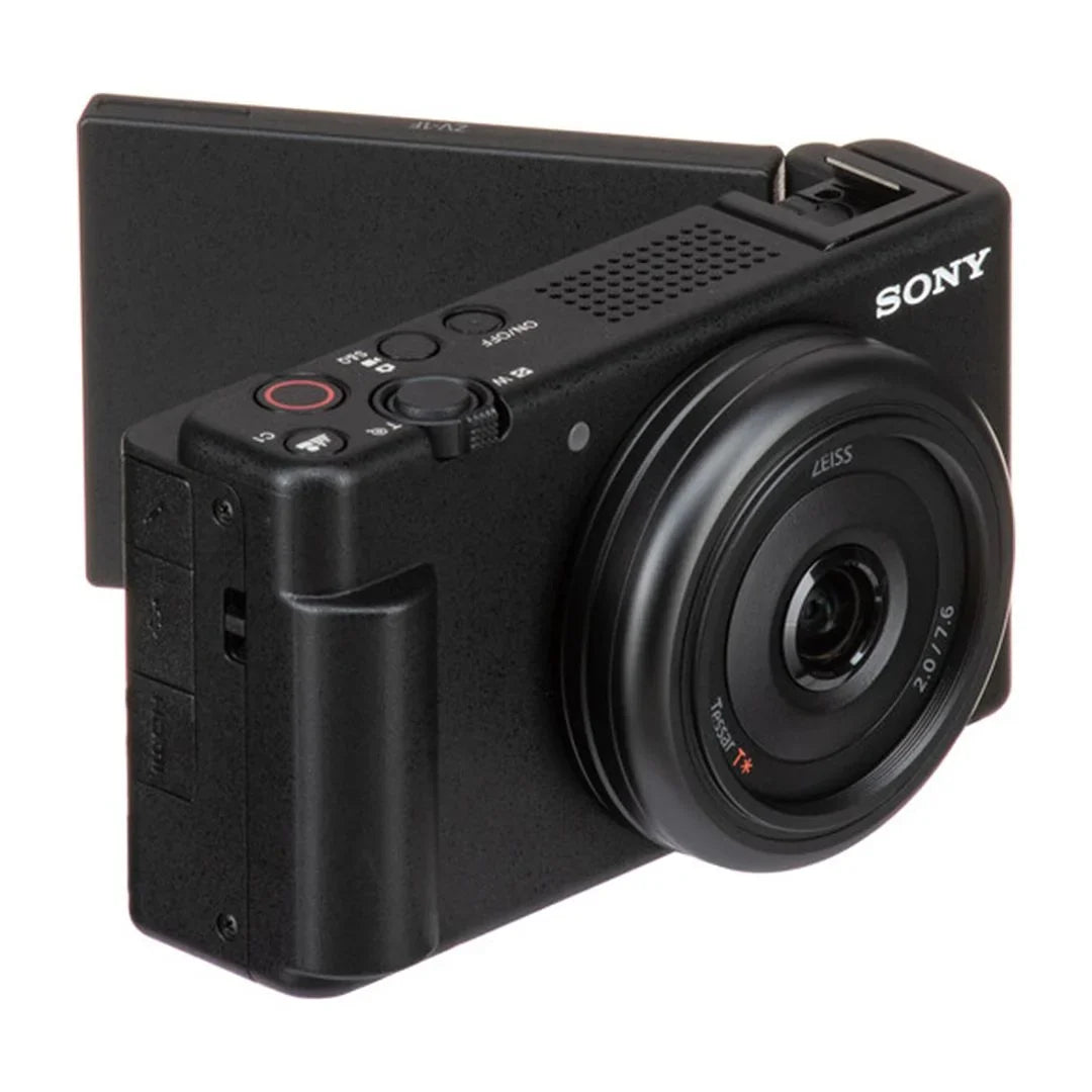 Sony ZV-1F Vlogging Camera (Black) with SanDisk 32GB Memory Card + Tripod + ZeeTech Accessory Bundle