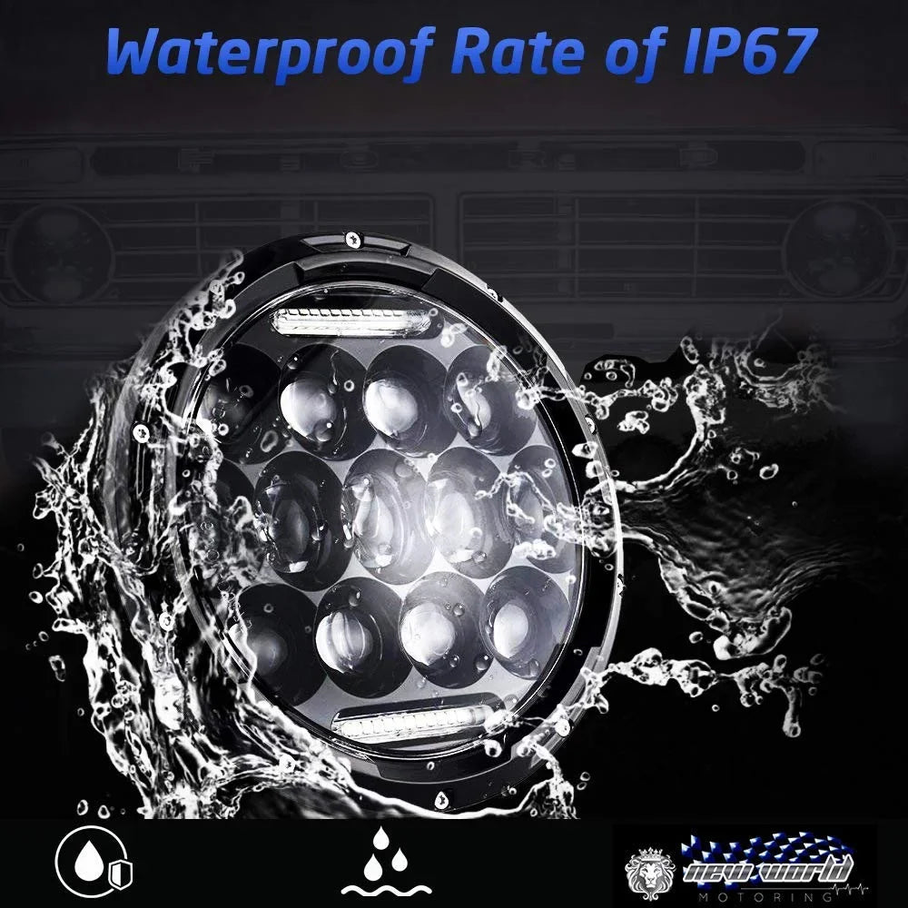 7 Inch LED Halo Headlights for Jeep Wrangler JK TJ LJ CAR TRUCK Hi/Lo Beam with DRL Angel Eyes 2PCS H6014 H6015 H6017 H6024