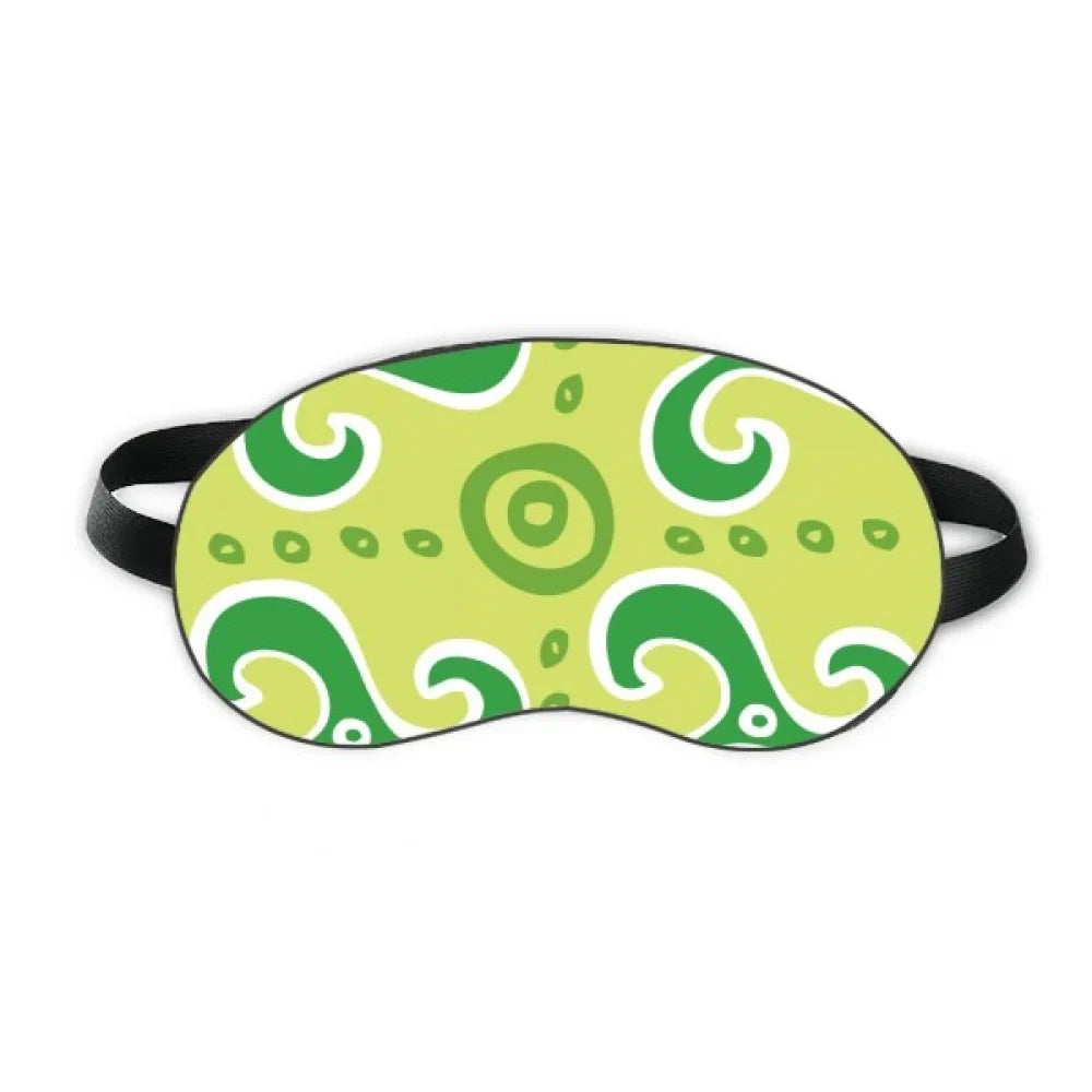 Green Spiral Dart Mexico Totems Ancient Civilization Sleep Eye Shield Soft Night Blindfold Shade Protection