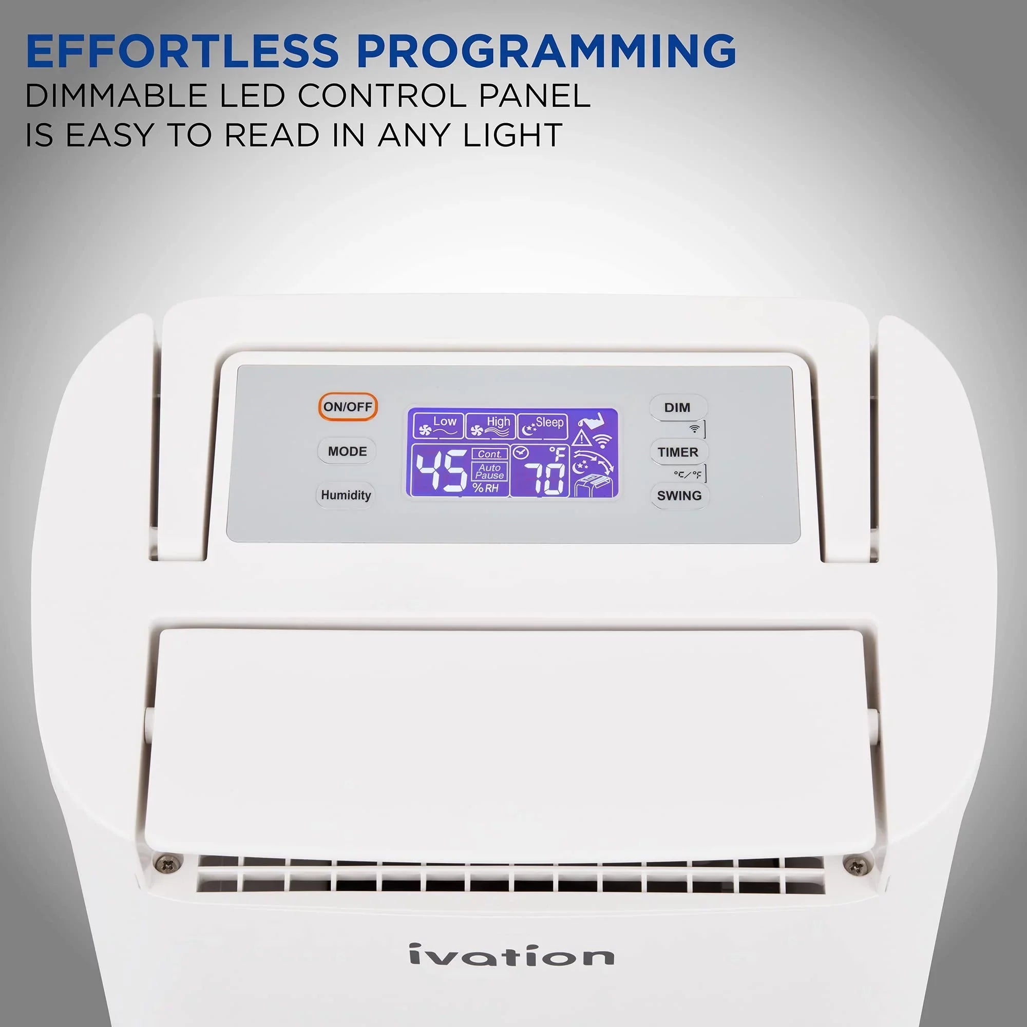Ivation 19 Pint, 410 Sq/Ft, Wifi Dehumidifier W/ Drain Hose & Smartphone Control