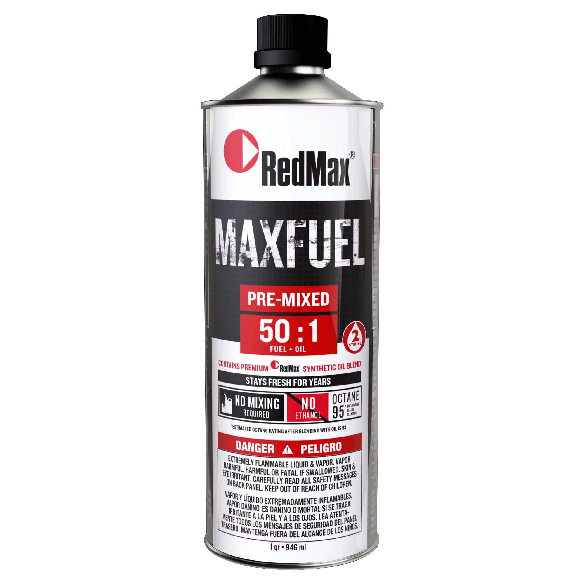 RedMax 581158801 Pre-Mixed 50:1 Fuel Oil 3 Quart Pack 2-Cycle Engines 94 Octane