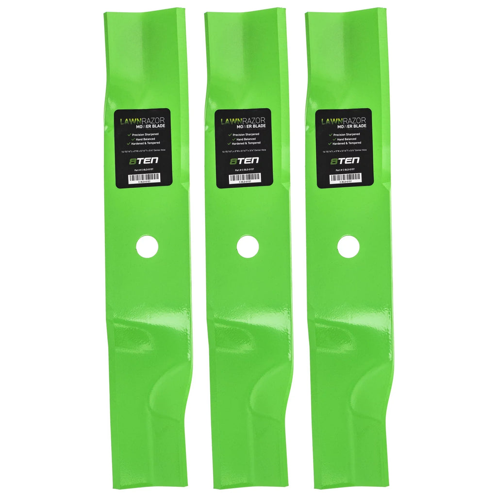 LawnRAZOR High Lift Blade for MTD Cub Cadet 942-04417 3 Pack 810-CBL2379D