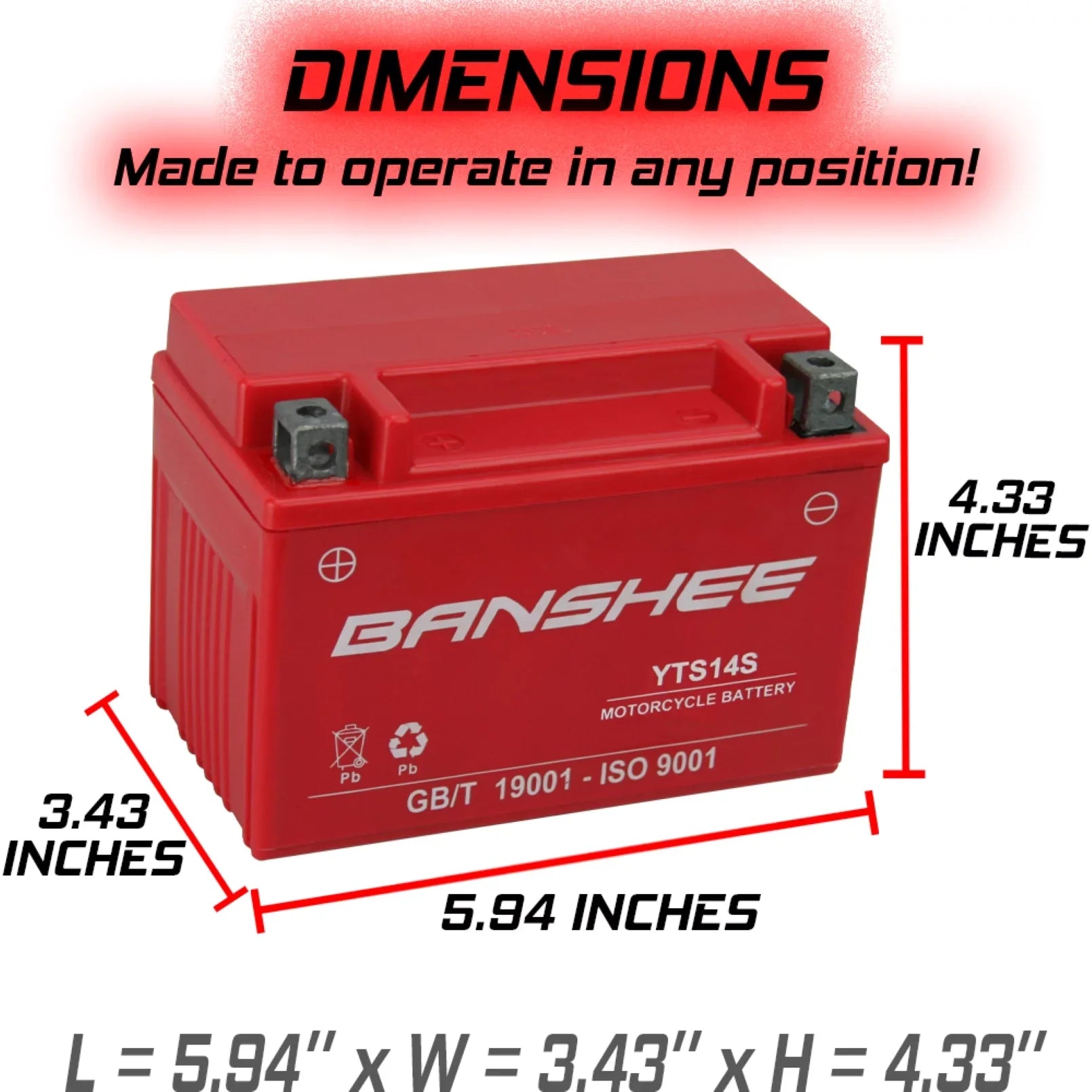 Banshee YTZ14S Motorsports Battery Fitting with Benelli Tornado Naked Tre 1130 Sport Evo