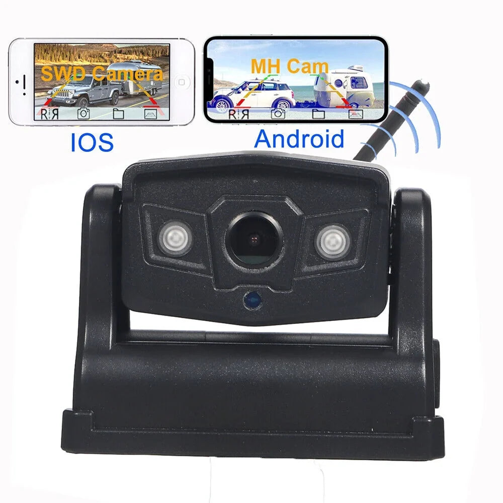JahyShow High-Capacity 9600mAh Battery Backup Camera, Magnetic WiFi Wireless, Front/Rear View