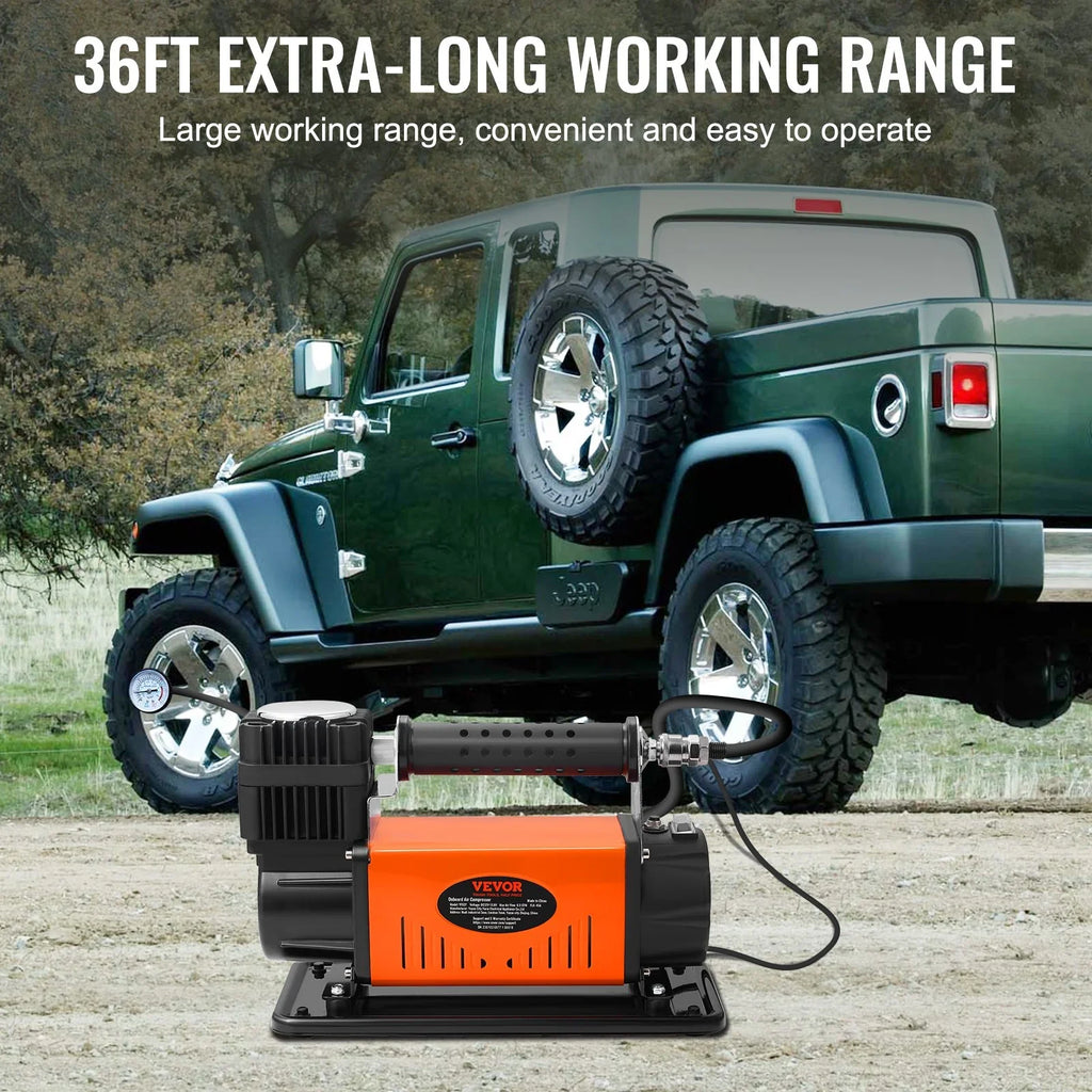 VEVOR On-Board 12V Air Compressor, High Performance Universal, 150PSI 6CFM