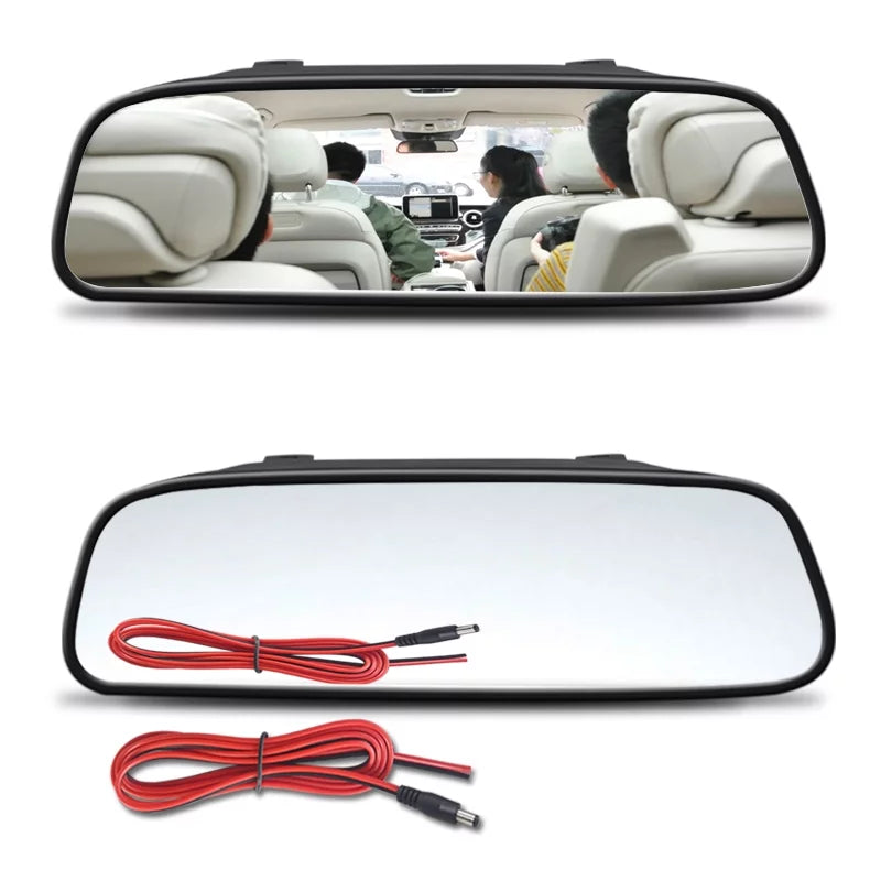 Wireless Car Backup Camera Rear View System Night Vision + 4.3" Mirror Monitor