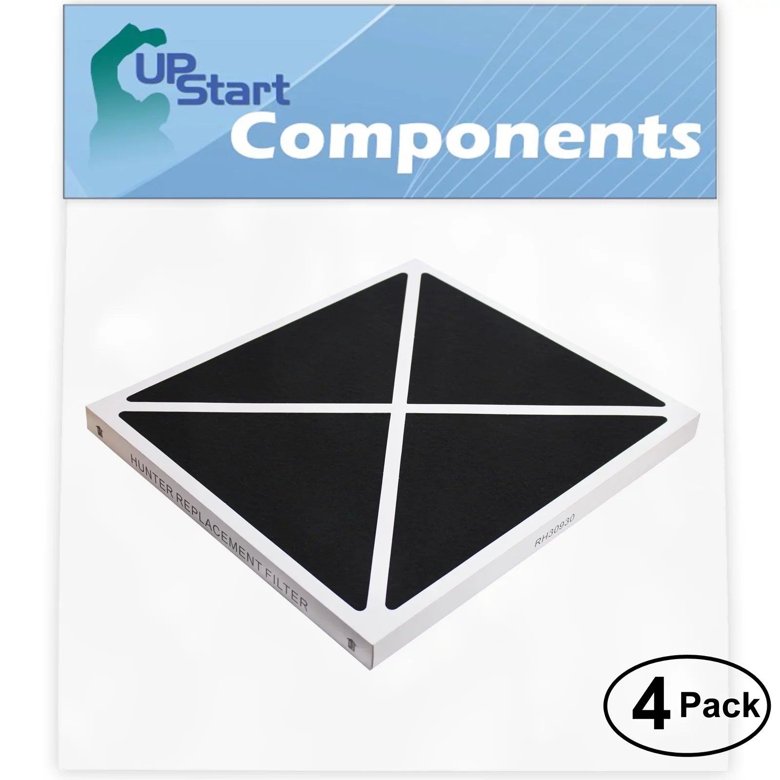 4-Pack Replacement for Hunter 30250 Air Purifier Filter - Suitable with Hunter 30930 Air Filter