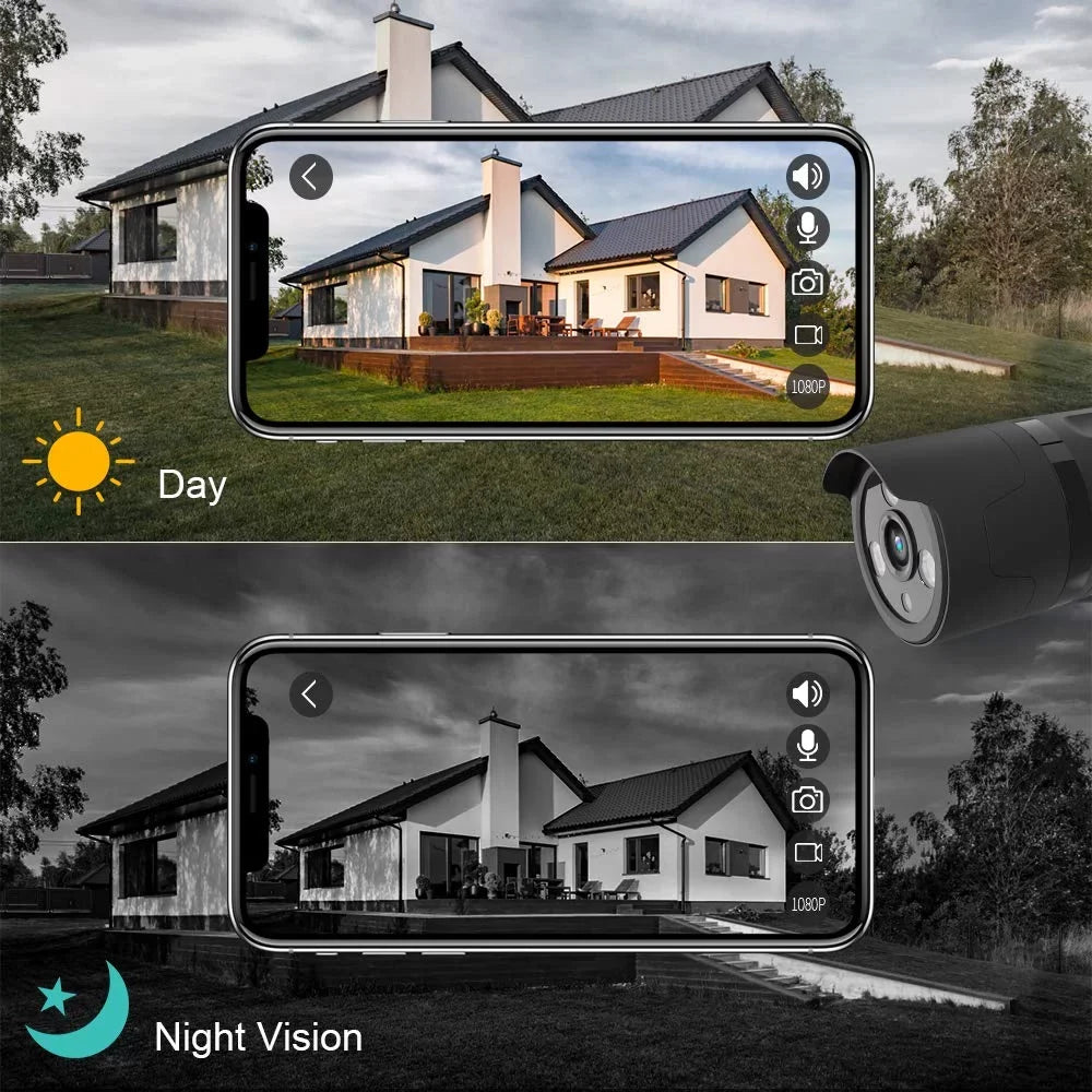 Wireless Security Camera, Netvue Outdoor WiFi Security Camera with Motion Detection Environment Night Vision-Black