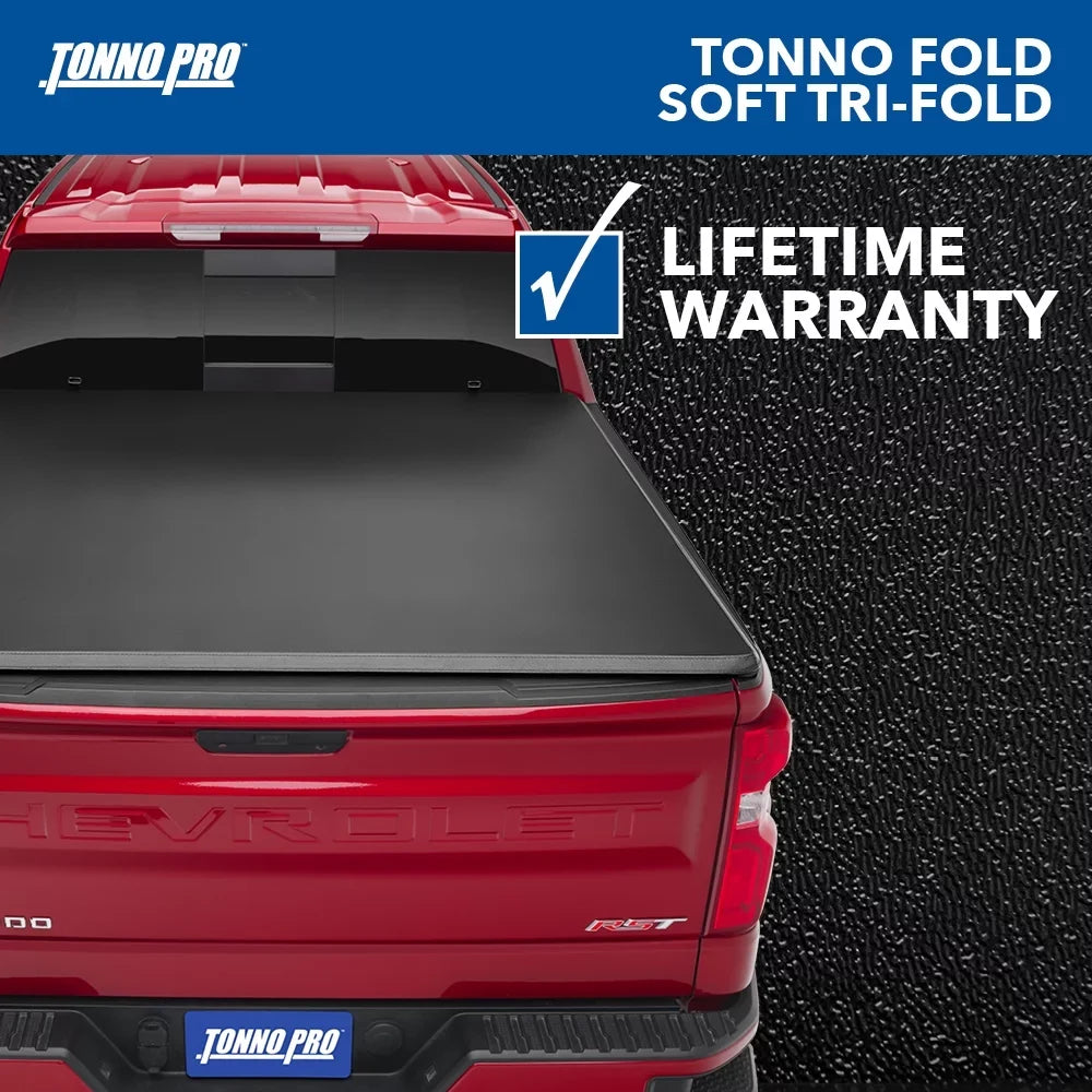 Tonno Pro Tonno Fold, Soft Folding Truck Bed Tonneau Protection | 42-318 | Fits 2019 - 2023 Ford Ranger 6' 1" Bed (72.7")
