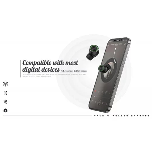 Earbuds TWS Wireless Earphones for T-Mobile REVVL 6 PRO 5G Phone - Headphones True Wireless Stereo Hands-free Mic Hi-Fi Sound Headset Charging Case B8Z Fitting With REVVL 6 PRO 5G