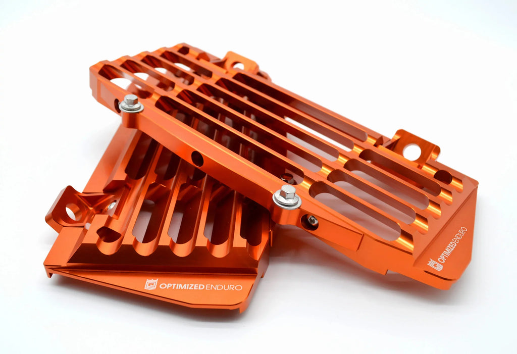 Optimized Enduro Radiator Guards for KTM 2016-2023 (Orange)