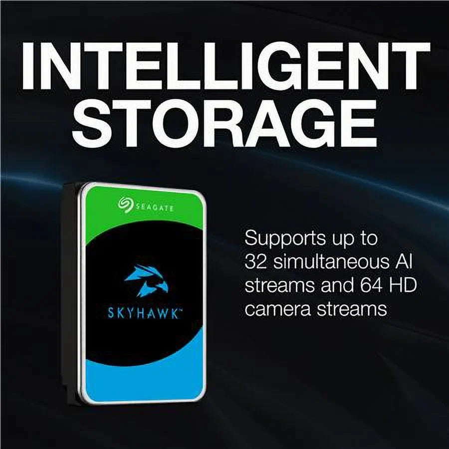 Seagate SkyHawk AI ST12000VE003 - Hard drive - 12 TB - internal - 3.5" - SATA 6Gb/s - buffer: 512 MB - with 3 years Seagate Rescue Data Protection