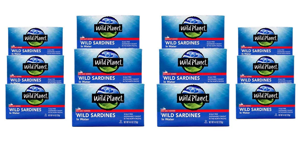 Wild Planet Sardines In Water - Case Of 12 - 4.375 Oz.