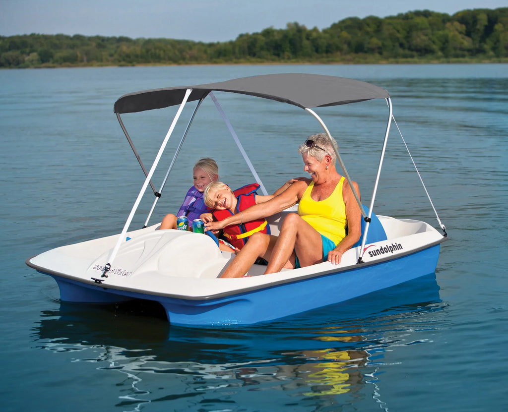 Sun Dolphin 5 Seat Sun Slider Pedal Vessel with Canopy, Blue