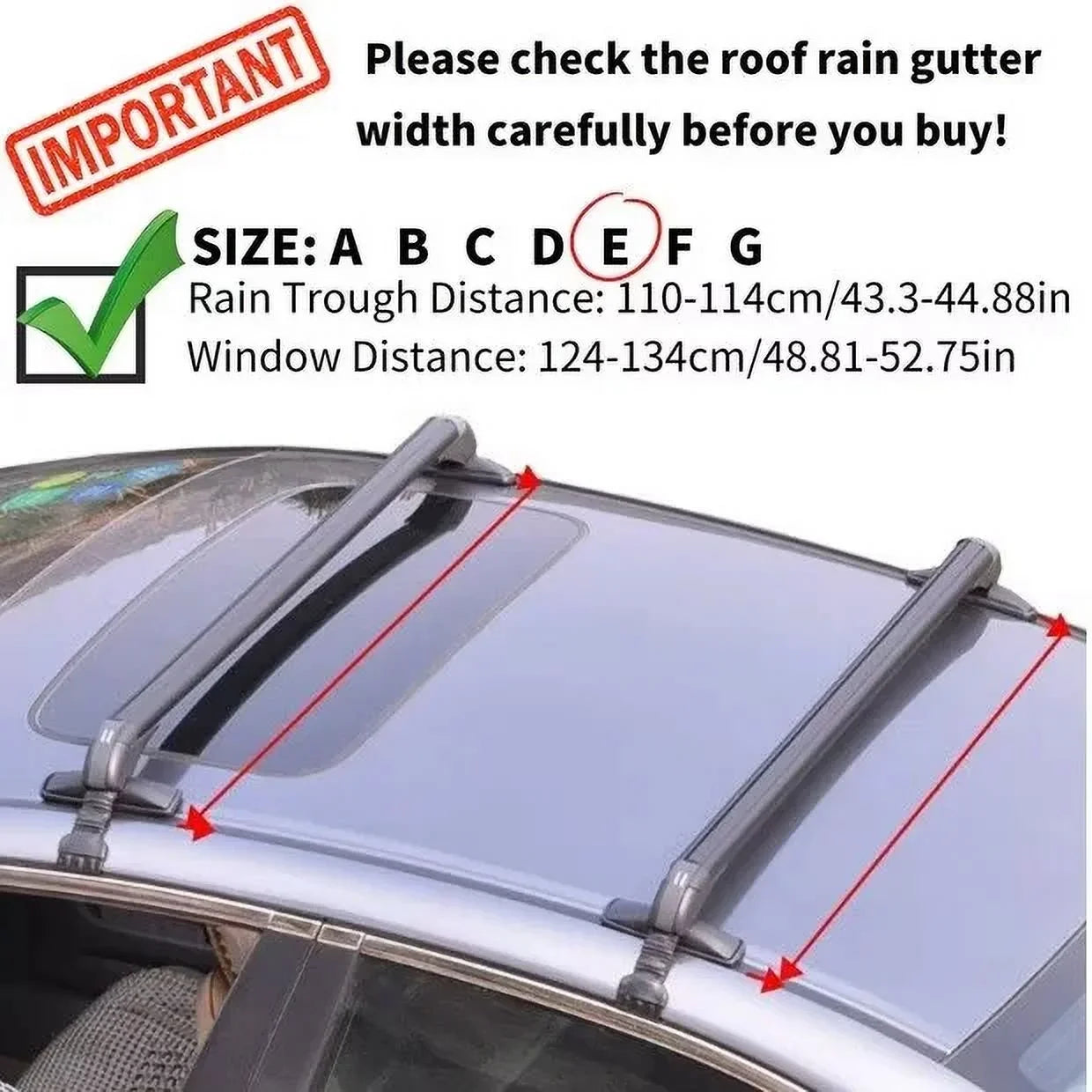 TFCFL 2 x Car Top Roof Rack Baggage Luggage For Honda Civic 2006-2020 Luggage Carrier