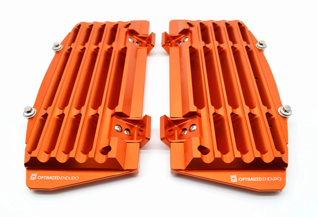 Optimized Enduro Radiator Guards for KTM 2016-2023 (Orange)