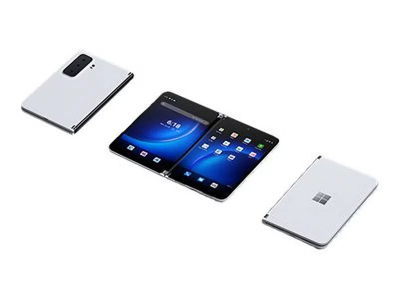 Microsoft Surface Duo 2 - 5G smartphone - dual-SIM - RAM 8 GB / Internal Memory 128 GB - OLED display - 8.3" 2688 x 1892 pixels (90 Hz) - 3x rear cameras 12 MP, 12 MP, 16 MP - front camera 12 MP - glacier