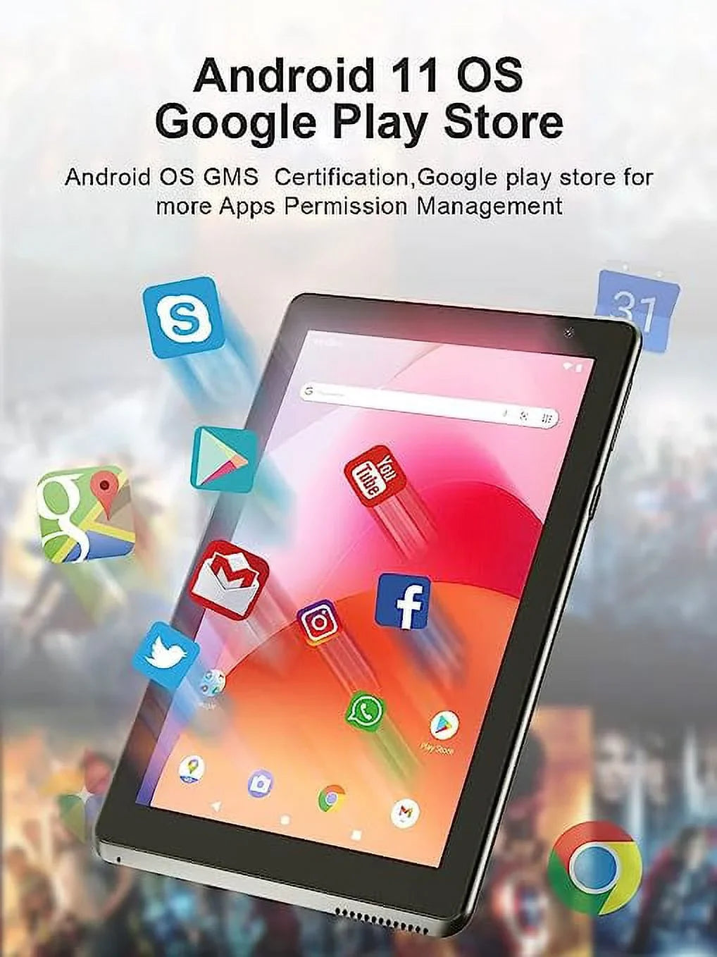 7 Inch Tablet, Android 11 Tablet PC, 32GB Storage 2GB RAM Tablets Quad- Processor Android 11 Tablet PC Dual Camera, WiFi, Bluetooth Computer Tablet (Black)