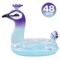 Cherry Inflatable Swimming Pool Glitter Float Toys Peacock Designed with Fast Valves Summer Fun Beach Party Lounge Raft Decorative Water Game for Kids | 48 Inch