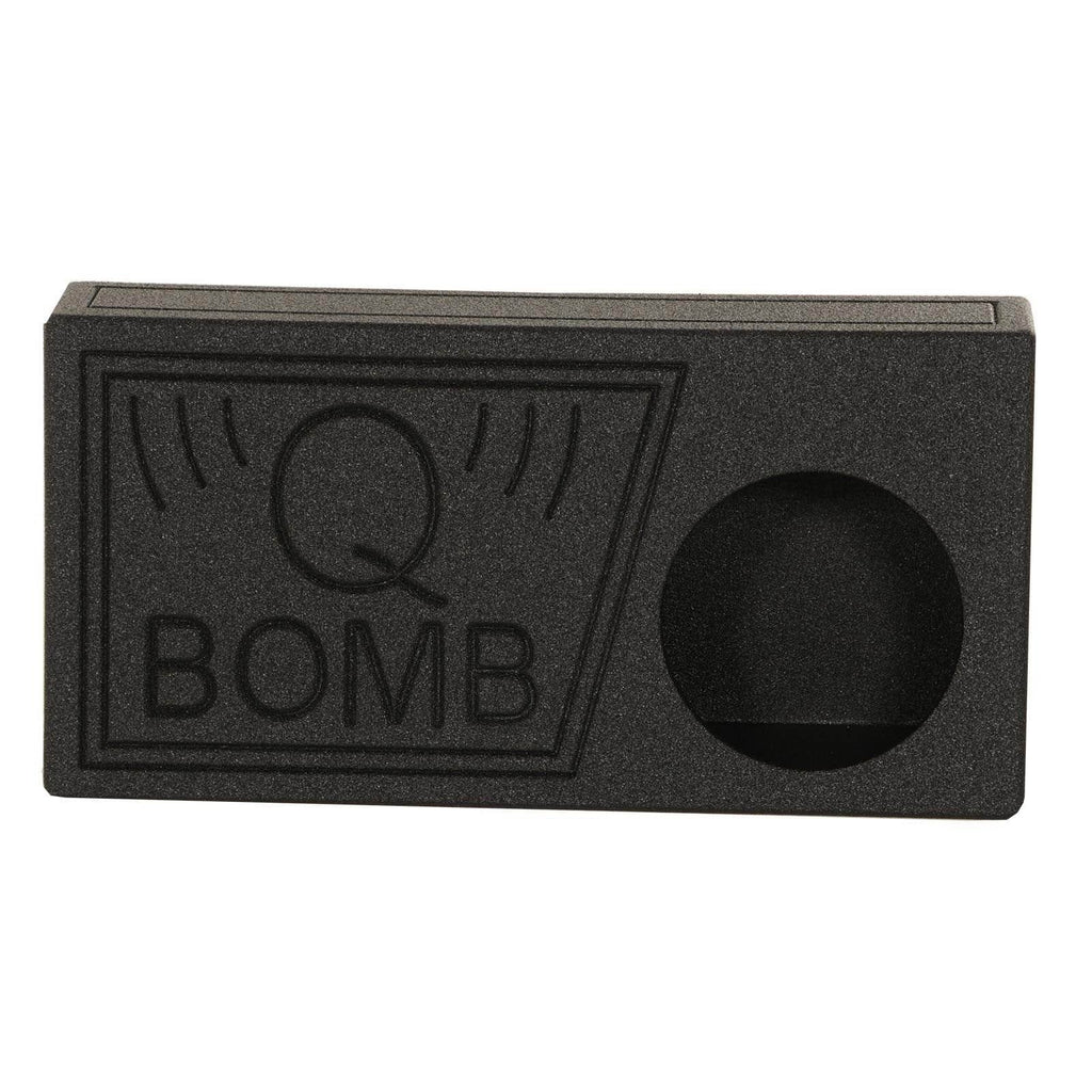 QPower QBomb Single 10" Vented Subwoofer Box with Black Bedliner Spray (2 Pack)