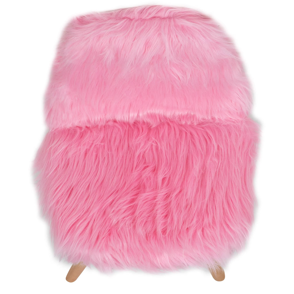 Flash Furniture Cody Kids Shaggy Dog Accent Chair, Light Pink