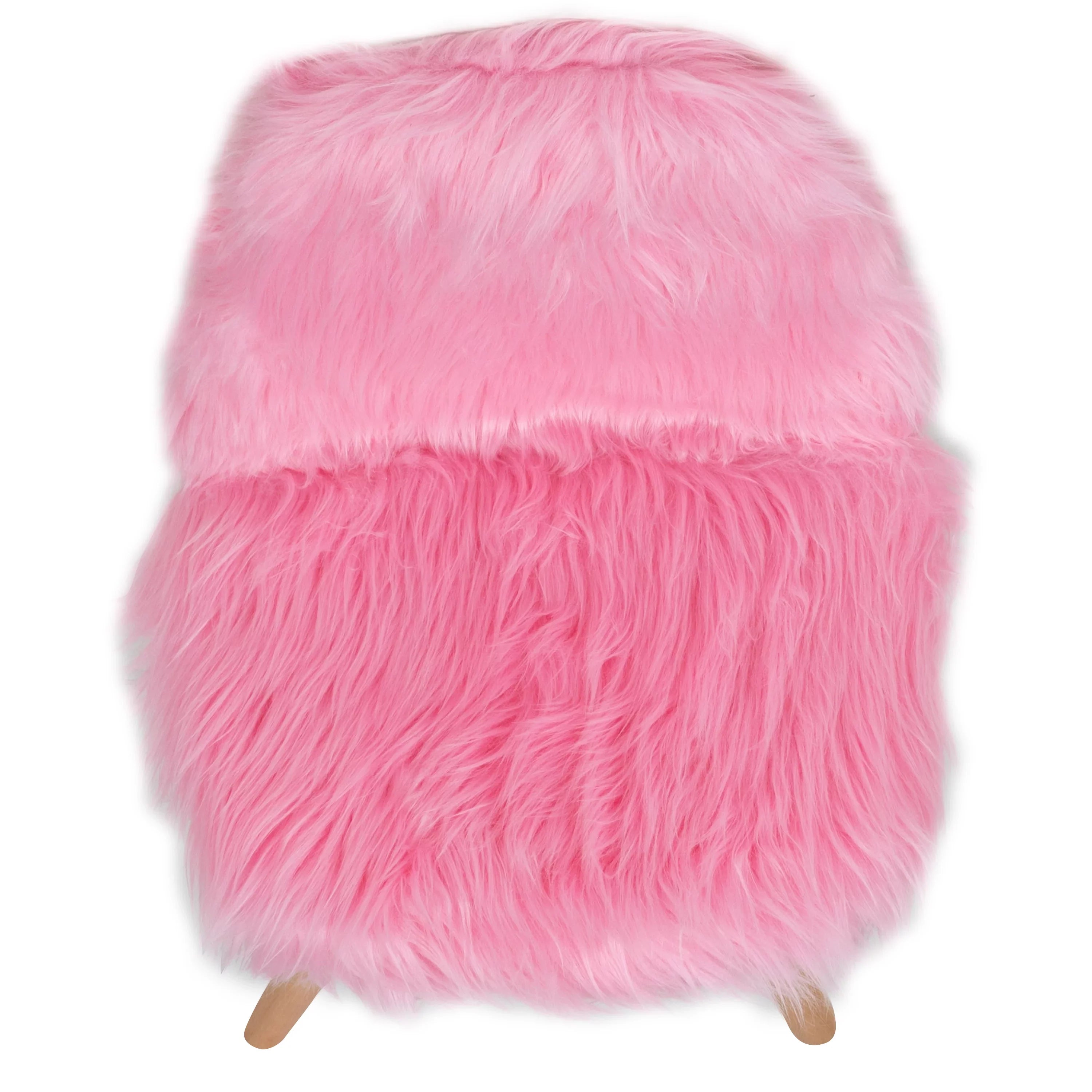 Flash Furniture Cody Kids Shaggy Dog Accent Chair, Light Pink