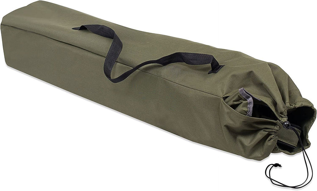 Internet's Best XL Padded Camping Folding Chair - Cooler Bag - Outdoor - Green - Sports - Insulated Cup Holder - Heavy Duty - Carrying Case - Beach - Extra Wide - Quad