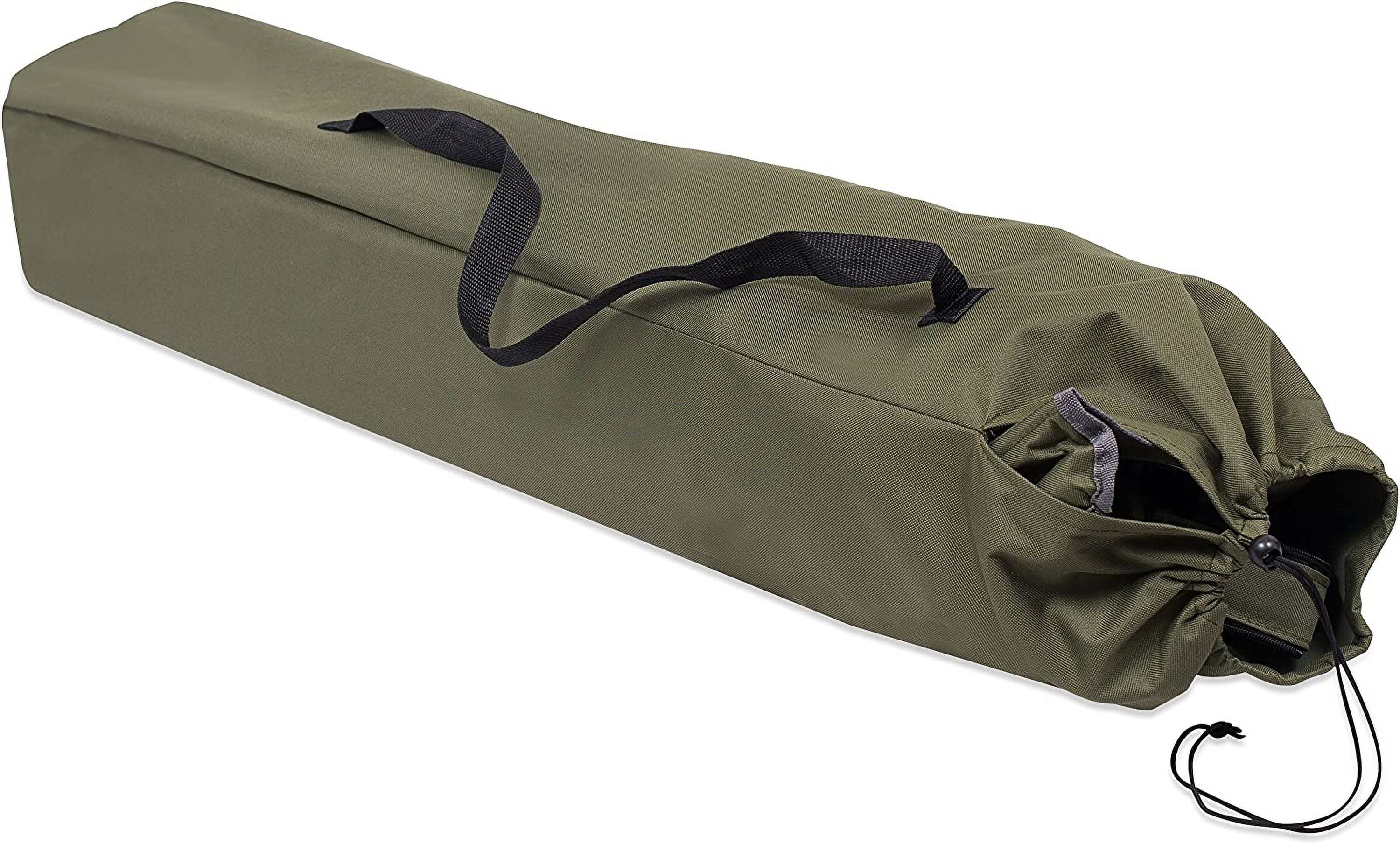 Internet's Best XL Padded Camping Folding Chair - Cooler Bag - Outdoor - Green - Sports - Insulated Cup Holder - Heavy Duty - Carrying Case - Beach - Extra Wide - Quad