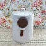 Rae Dunn New Bell Shaped Large Flour Canister Ivory Ceramic with Wooden Scoop Black LL Letters Kitchen