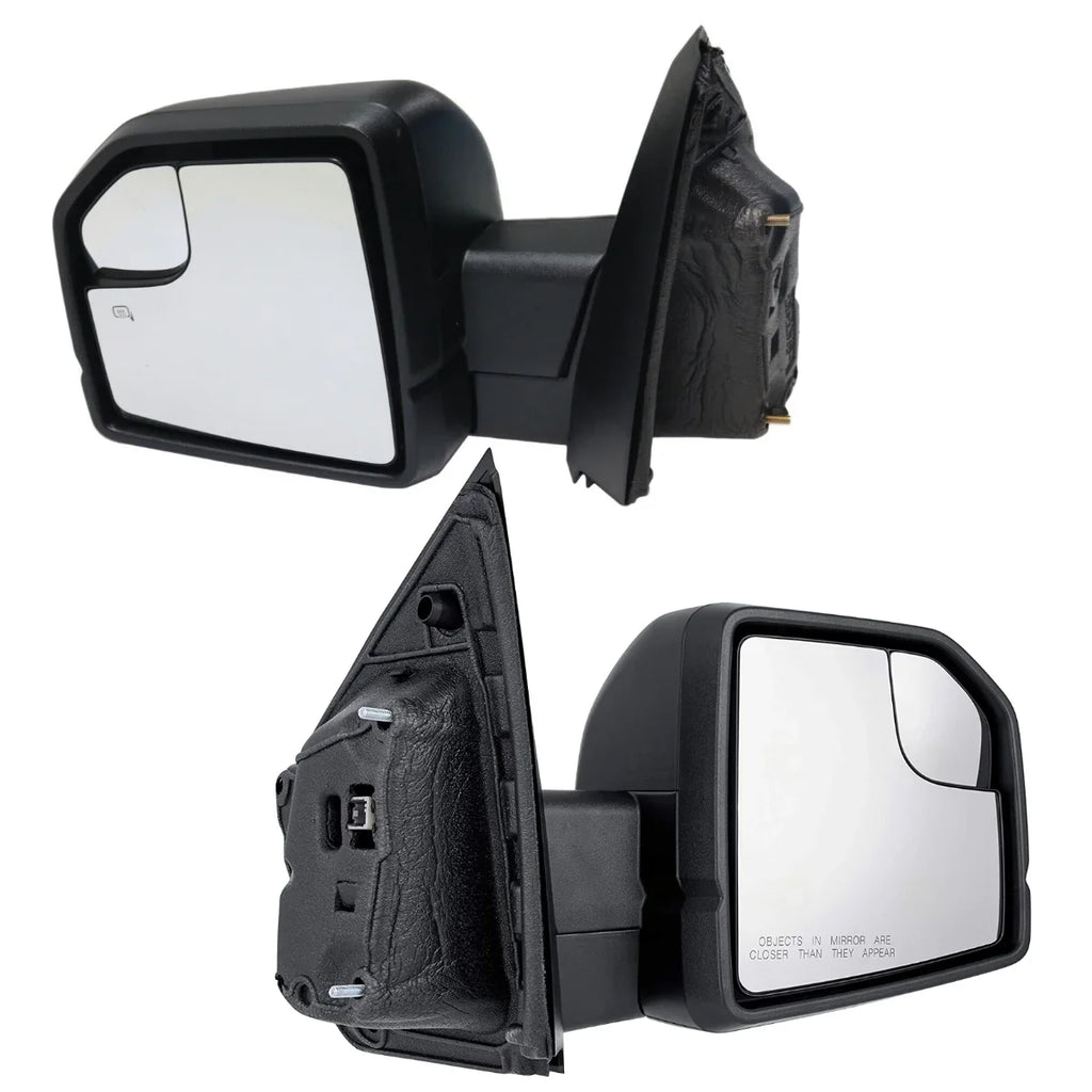 AutoShack Driver and Passenger Mirror Power Manual Folding Heated Textured Black Set of 2 Replacement for 2015 2016 2017 2018 Ford F-150 2.7L 3.0L 3.3L 3.5L 5.0L V6 V8 4WD RWD KAPFO1320523PR