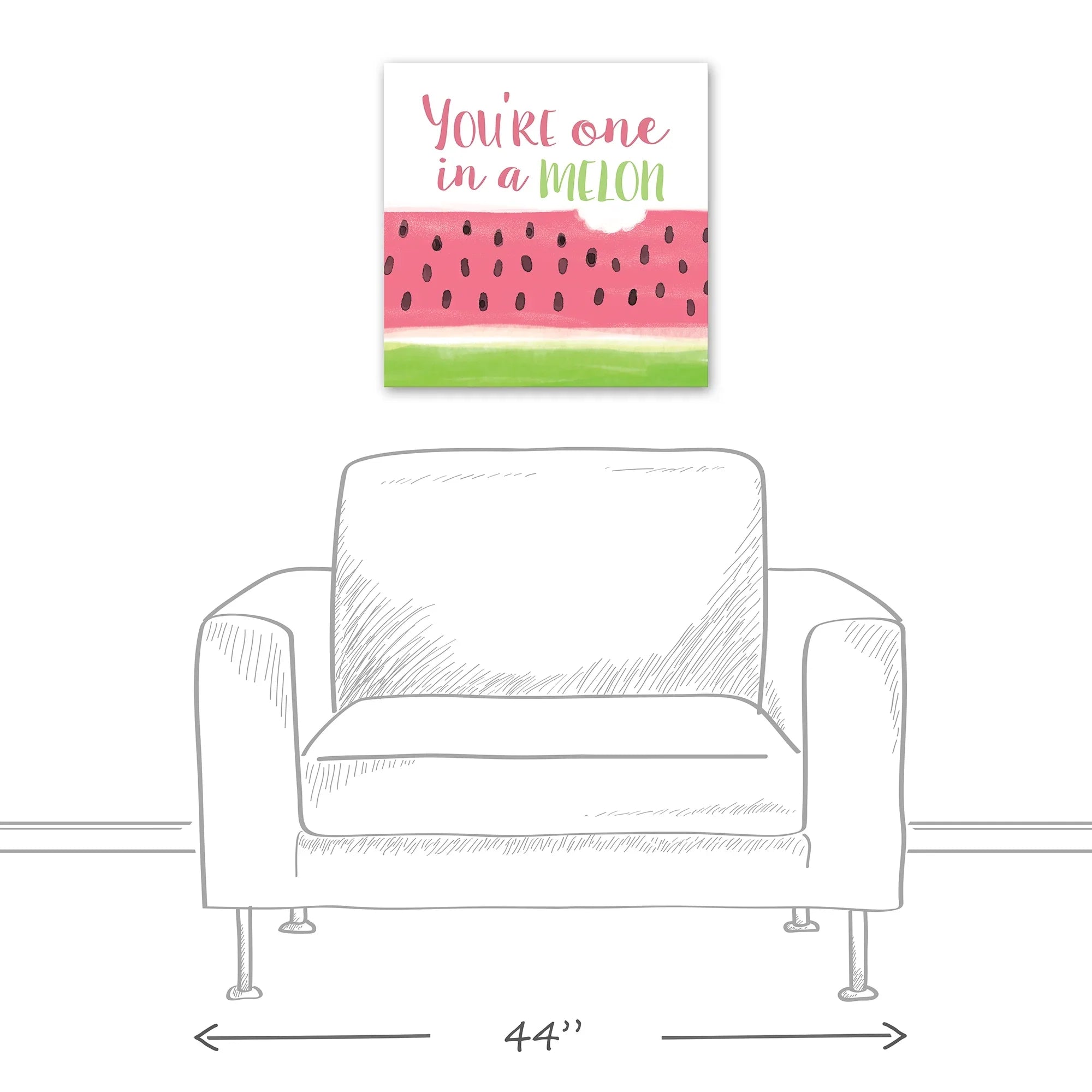 Creative Products One in A Melon 20x20 Canvas Wall Art