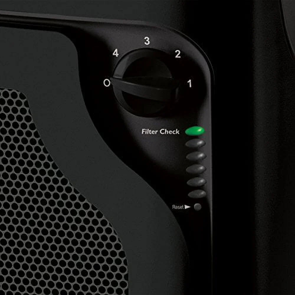 Holmes kzdkc Large Room 4-Speed True HEPA Air Purifier, Medium, Black