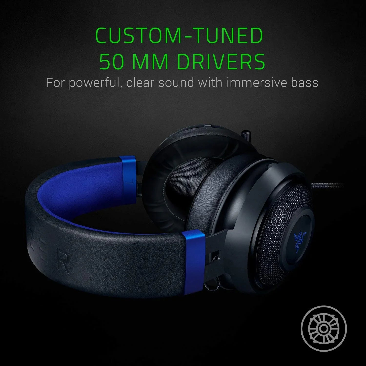 used Razer Kraken Gaming Headset: Lightweight Aluminum Frame, Retractable Noise Isolating Microphone, for PC, PS4, PS5, Switch, Xbox One, Xbox Series X & S, Mobile, 3.5 mm Audio Jack