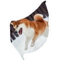 FREEAMG Red Shiba Inu Dog Silk Long Scarf for Women Large Oblong Sunscreen Shawls Wraps Neck Headscarf Hair Wraps Gift Packed