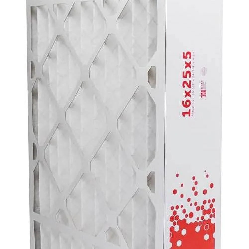 16X25x5 MERV 8 HVAC AC Furnace Air Filter Replacement For X0583 X6670 X6672, Dust 2-Pack, Made In The