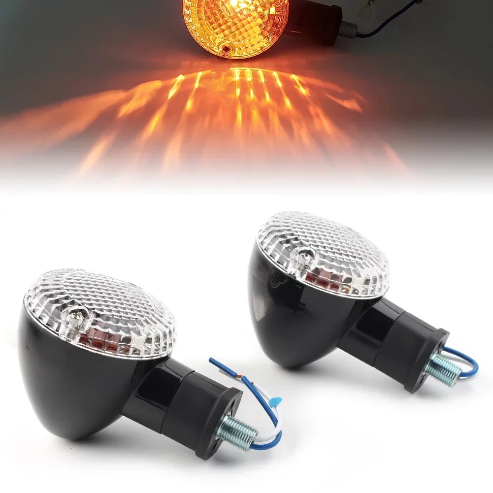 BFY 1Pair Motorcycle Turn Signal Lamp Amber Indicator Blinker Light w/ Clear Wrap for Yamaha Bolt XVS950 2014 2015 2016 2017 2018
