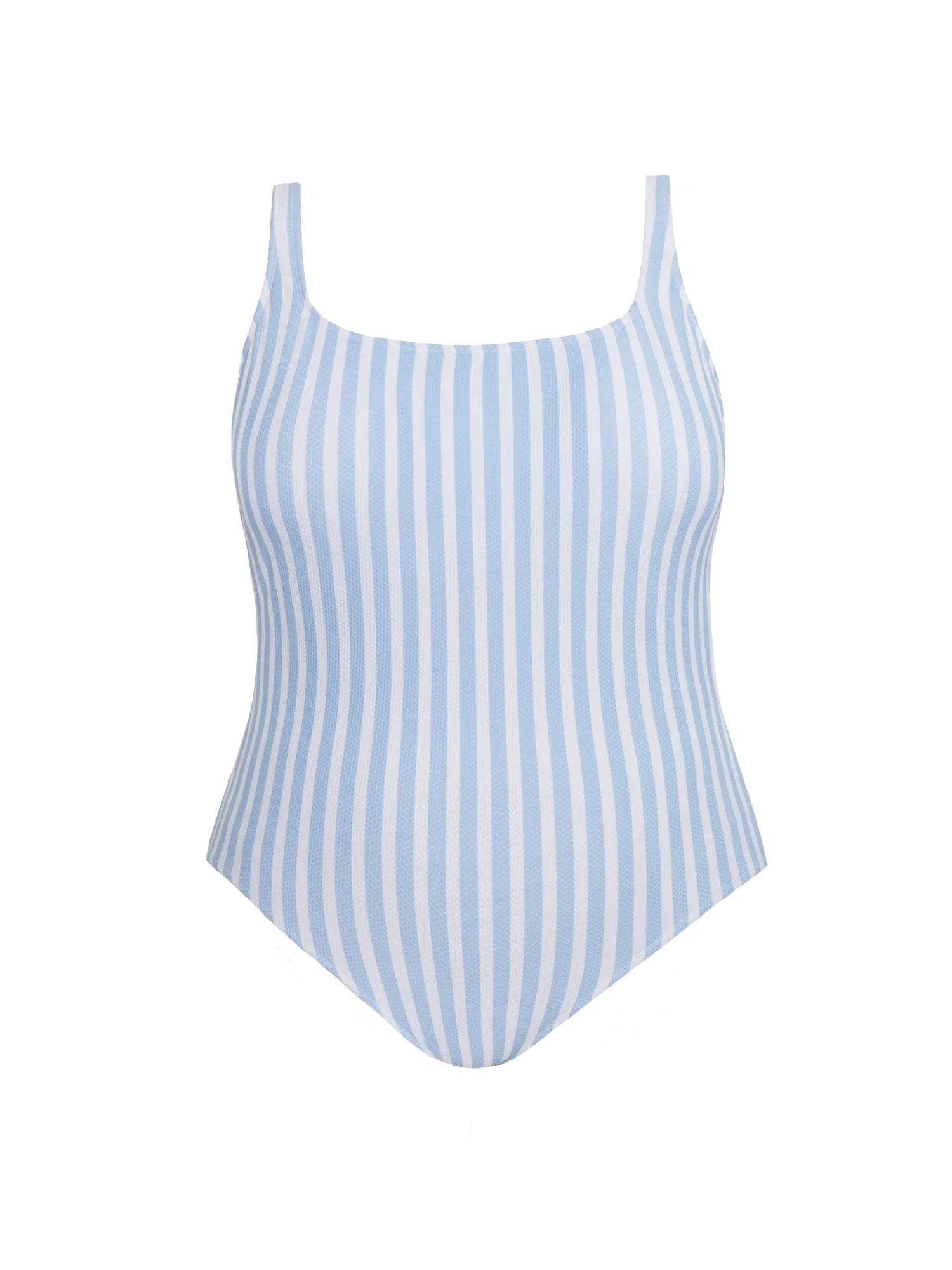 Time and Tru Women's Pique Square Neck One Piece Swimsuit, Sizes XS-3X