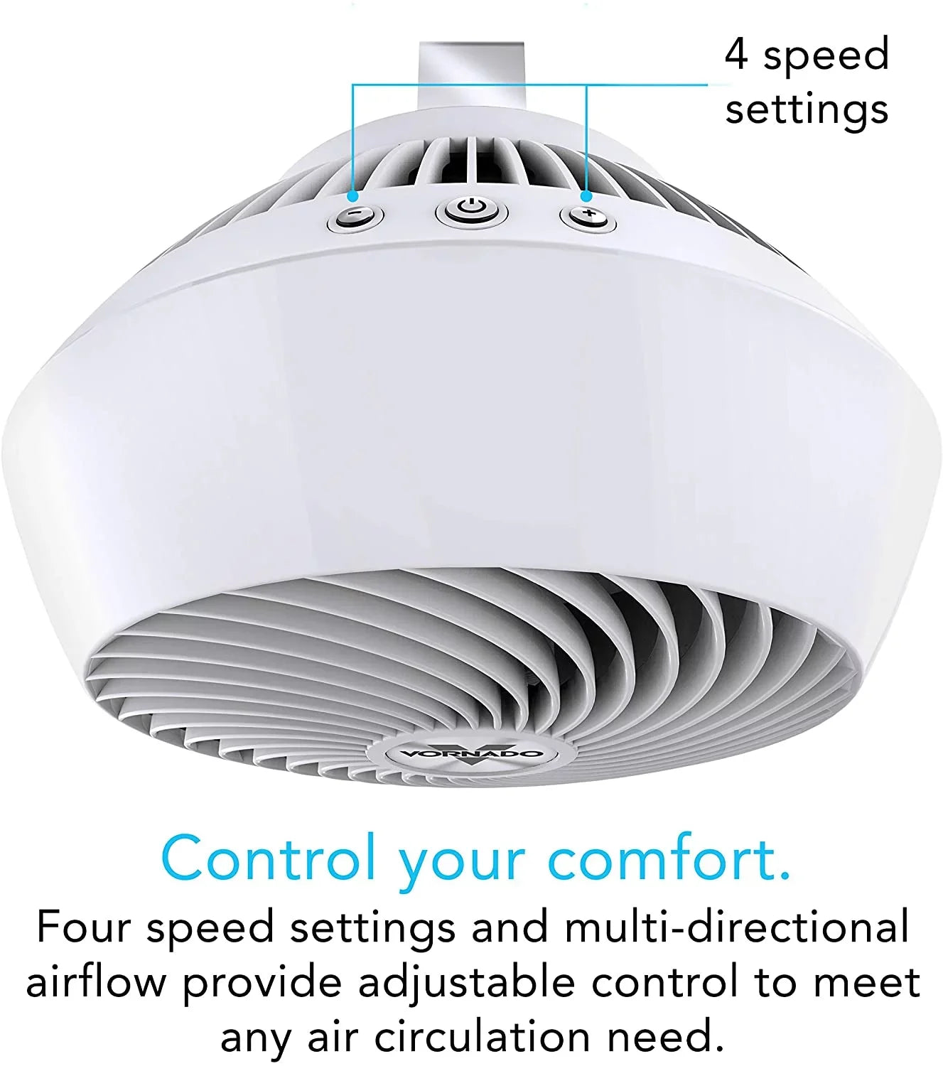 Vornado 560 Whole Room Air Circulator with 4 speeds, 560-Medium, White
