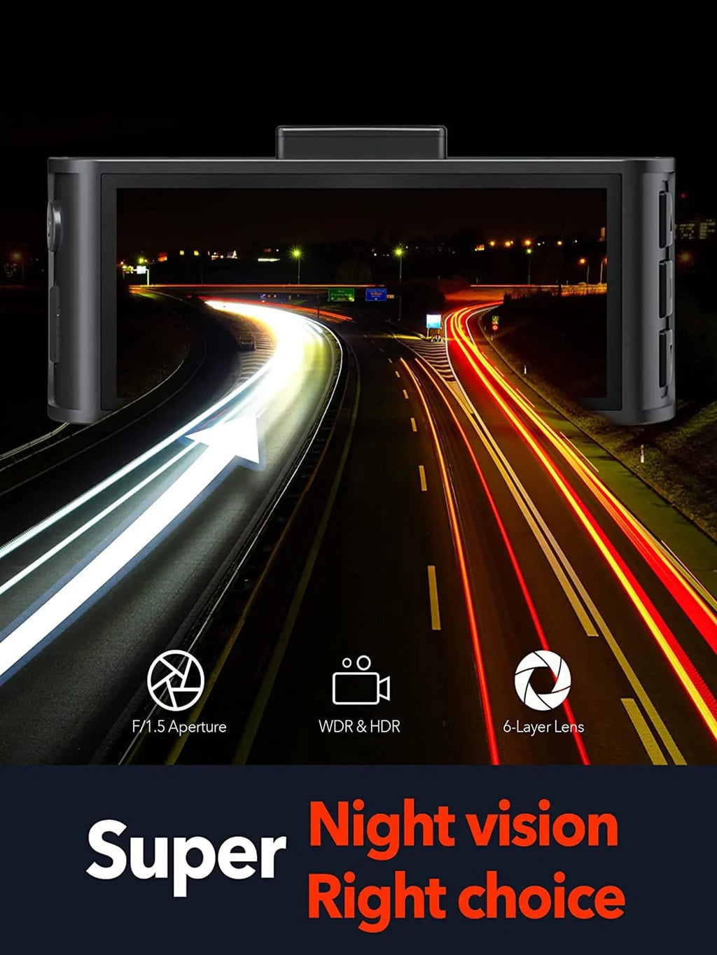 4K Dash Cam with Wi-Fi, GPS Front Camera, and Type-C Hardwire Kit