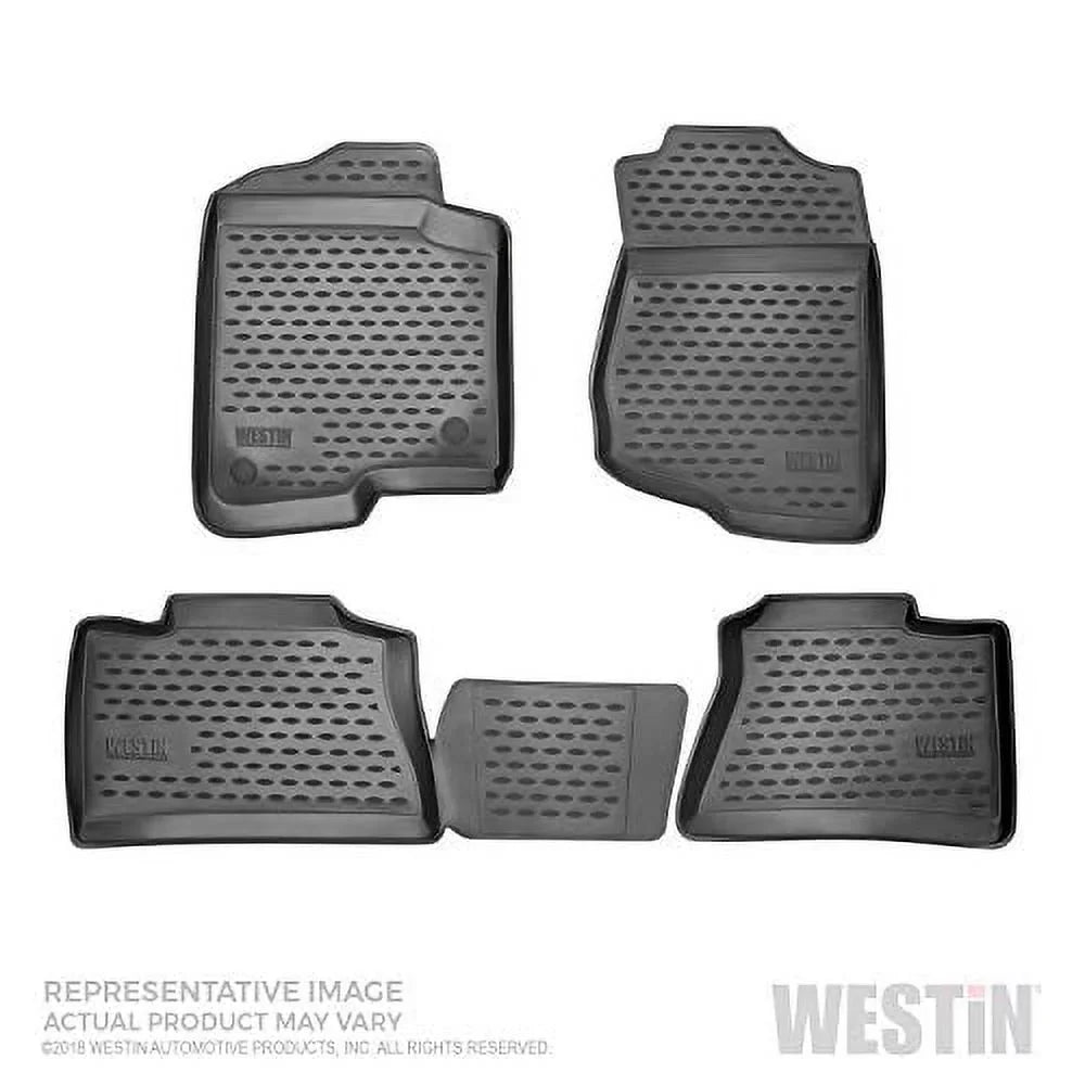 Westin 74-41-41037 Profile Floor Liners - 1st and 2nd Row - Black Fits select: 2017 TOYOTA TACOMA ACCESS CAB/SR5/TRD SPORT/TRD OFF ROAD, 2016 TOYOTA TACOMA DOUBLE CAB/SR5/TRD SPORT/TRD OFF ROAD