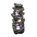 Kmowoo 40inches High Stacked Simulated Rock Water Fountain with LED Lights