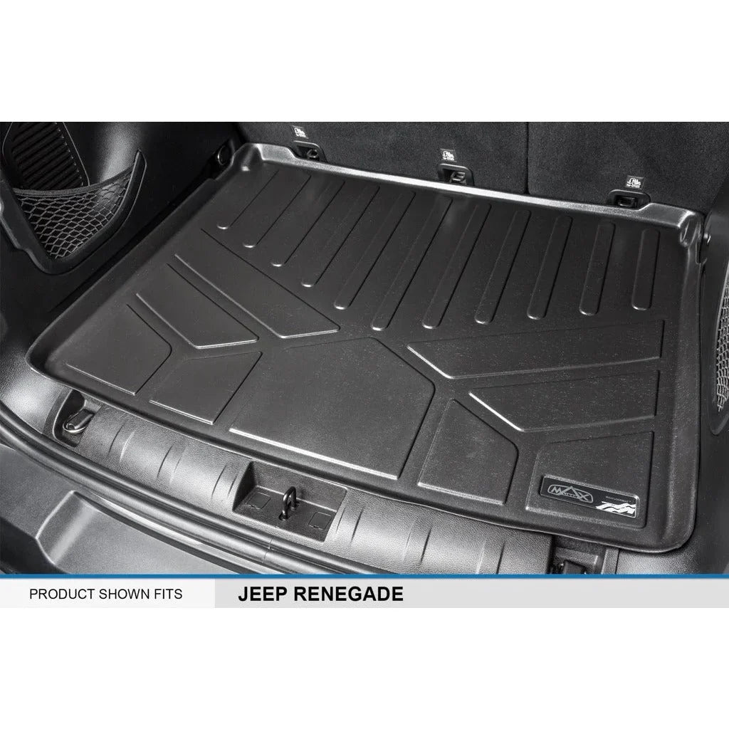 SMARTLINER All Environment Custom Fit Cargo Trunk Liner Floor Mat Black Matching With 2015-2021 Jeep Renegade