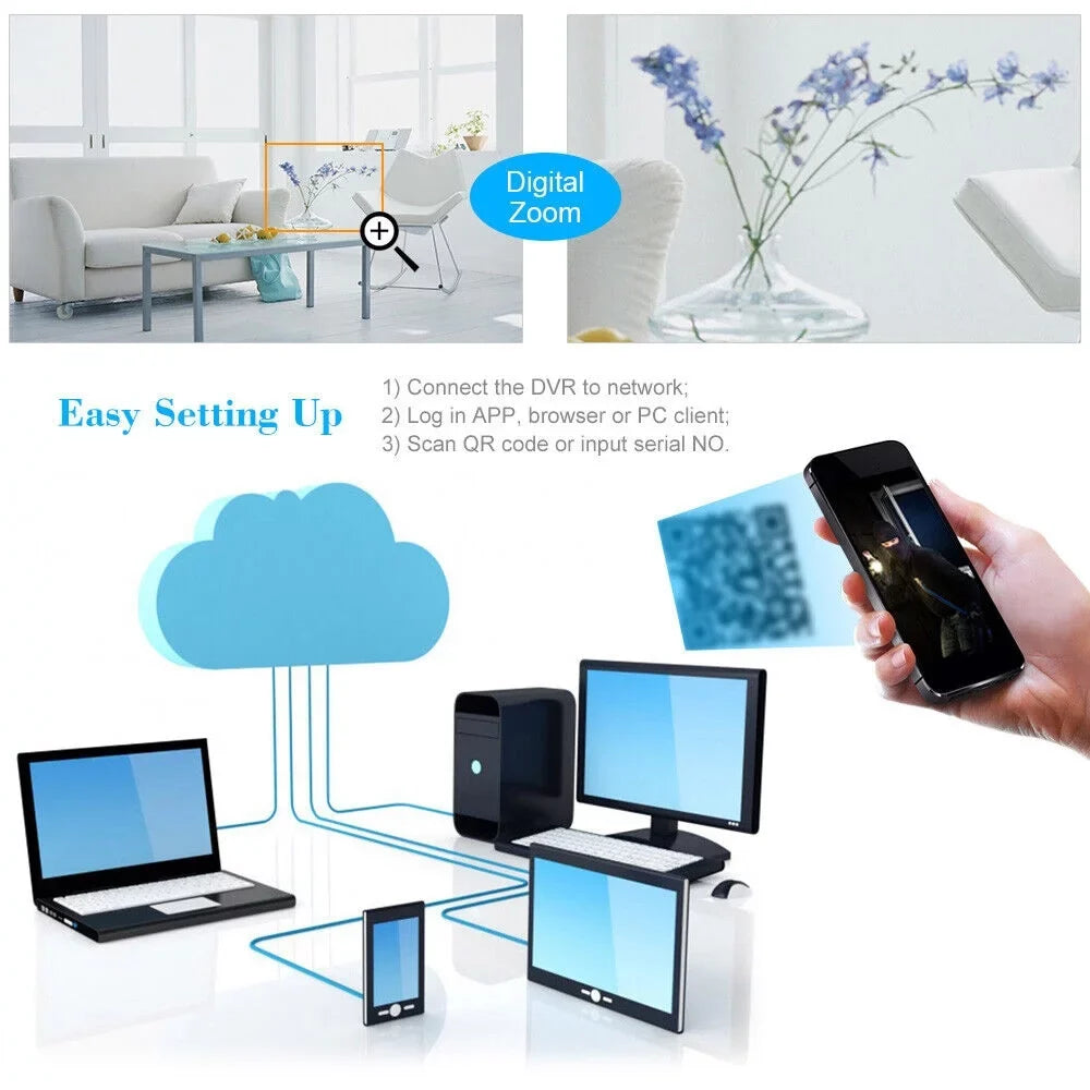 KKmoon Digital Video Recorder, Full HD 1080P 8CH DVR CCTV Recorder with Remote Phone Monitoring