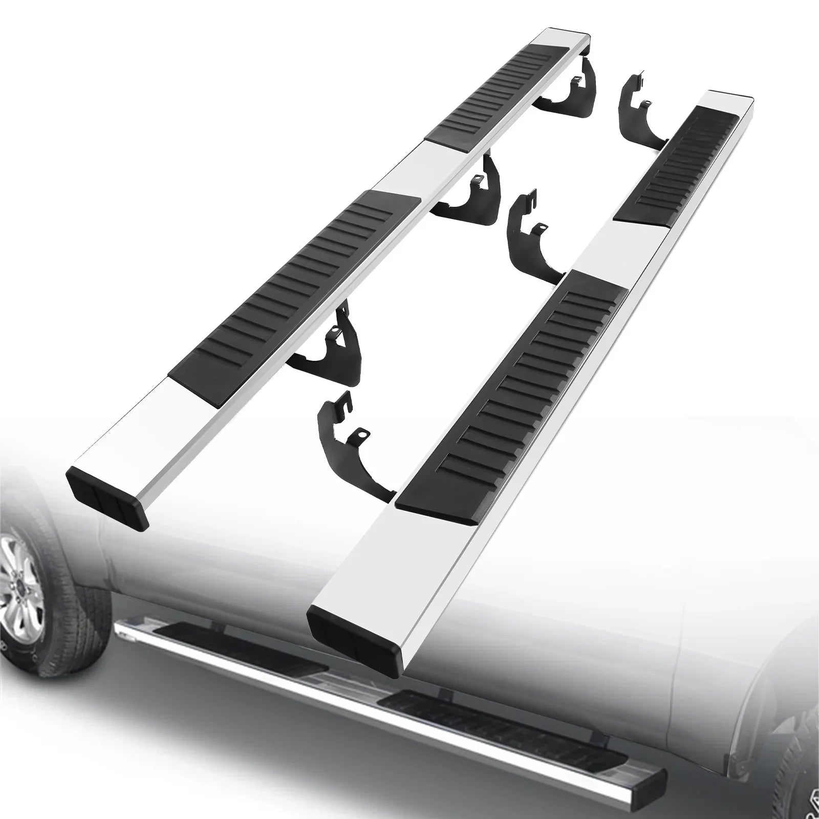 ONINE 6 Inch Chrome Running Boards Custom Fit 2019-2024 Dodge Ram 1500 New Body Crew Cab Aluminum Polished Side Step Nerf bar (Do Not Fit 2019-2023 Ram 1500 Classic)